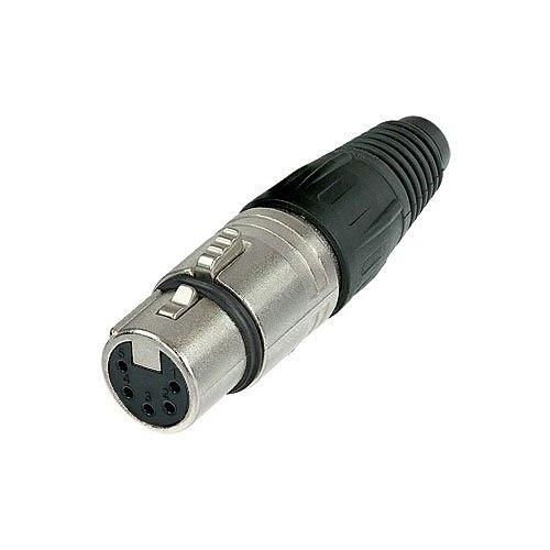 Neutrik NC5FX 5-Pole Female Cable Connector with Nickel Housing and Silver Contacts