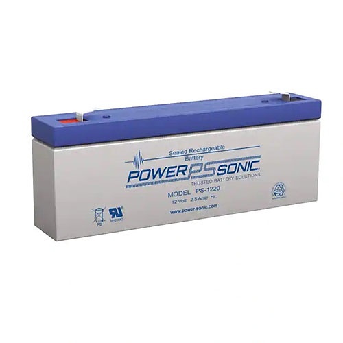 Power Sonic PS-1220F1 12V 2.5 Ah Rectangular Rechargeable SLA Battery