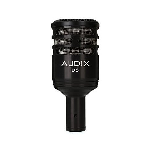Audix D6 Dynamic Instrument Microphone For Kick Drum, Floor Tom, Bass Cabs And Leslie Low
