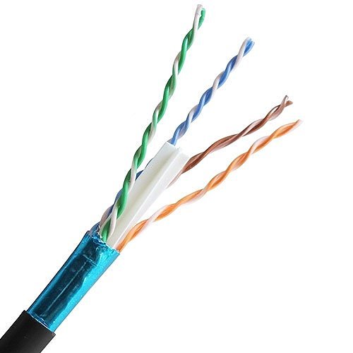 Comprehensive CAT6SHBLK-1000 CAT6 24/4 Pair Solid Cable, Shielded, 550 Mhz, 1000' (304.8m) Bulk, Black