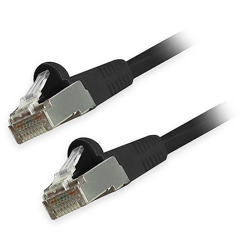 Comprehensive CAT6STP-7BLK CAT6 Patch Cable, Shielded, Snagless, 7' (2.1m), Black