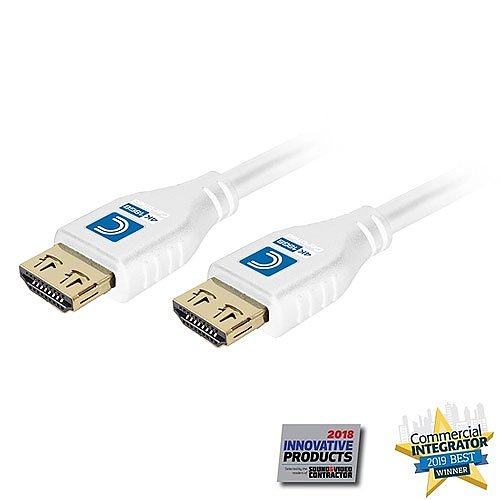 Comprehensive MHD18G-3PROWHT MicroFlex Pro AV/IT Integrator Pro High-Speed HDMI Cable with Ethernet, 3', White