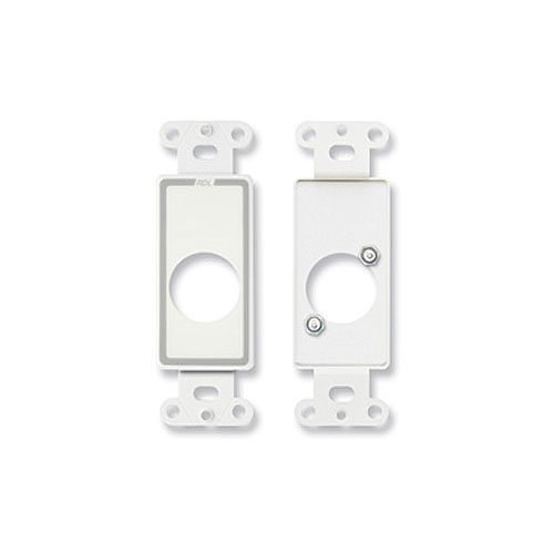 RDL D-D1 Single Connector Plate for Standard & Specialty Connectors, White