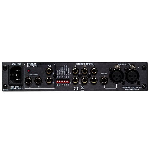 Shure SCM262 Stereo Microphone Mixer with 12V Phantom Power