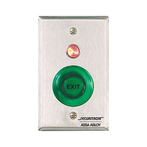 Securitron PB-NC2 Push Button, Momentary, SG with Two NC Contacts, Green