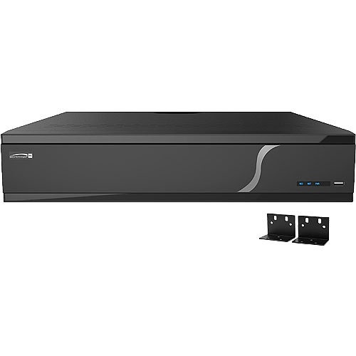 Speco N32NRE128TB 32-Channel 4K H.265 with Facial Recognition and Smart Analytics NVR, 8 SATA Ports, 112TB