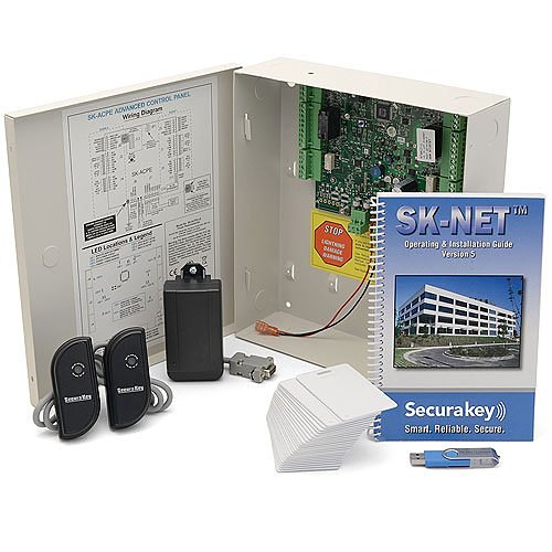 Secura Key DT-SYSKIT-1 Low Frequency 2-Door Dual Technology Access Control Starter Kit, 25 Cards