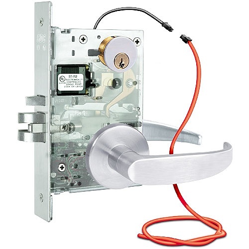 SDC Z7652LQE Motorized ELR Controlled Mortise Lock, Locked Outside Only, Failsecure, LH, 626, Eclipse Rose