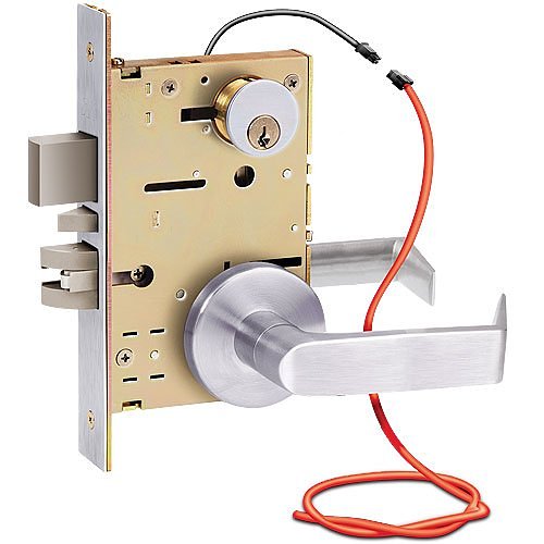 SDC Z7882LEQE Solenoid Controlled Mortise Lock, Deadbolt Privacy, Locked Outside Only, Failsecure, LH, 12 VDC, 626, Eclipse Rose