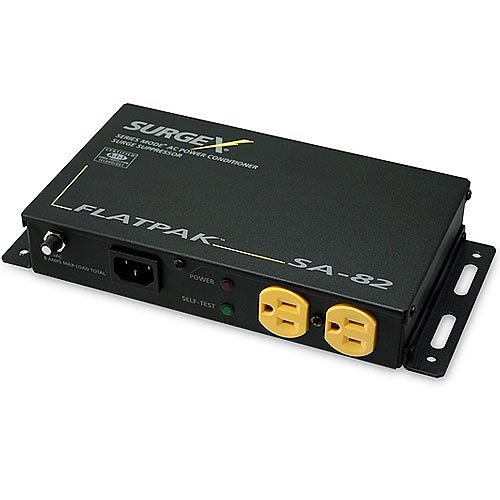 SurgeX SA-82 FlatPak Series Mode Surge and Power Conditioner, Includes Mounting Brackets