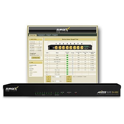 SurgeX SX-AX20E Elite 20A/120V IP Connected Surge Eliminator and Power Conditioner with AE Software, 1 RU