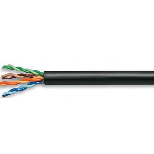 Superior Essex 04-001-68 EnduraGain CAT6 OSP Cable, 23/4 Solid AC, UTP, Outdoor, Sunlight & Water-Resistant, 1000' (305m) Reel, Black