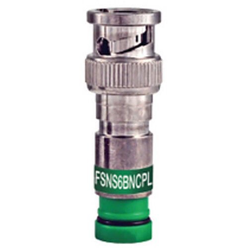 West Penn FSNS6BNCPL-25 ProSNS RG6 Universal BNC Plenum Compression Connector, 25-Pack