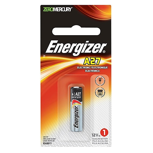 Energizer A27-BPZ 18mAh 12V Alkaline Button Top Battery, 1 Pack