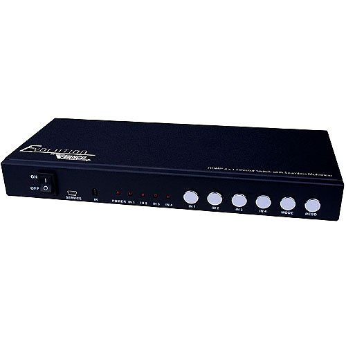 Evolution EVSW1040 HDMI 4X1 Selector Switch with Seamless Switching and Multiview