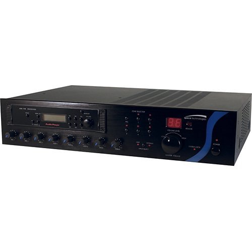 Speco PBM60AT Amplifier - 60 W RMS - 5 Channel - Black