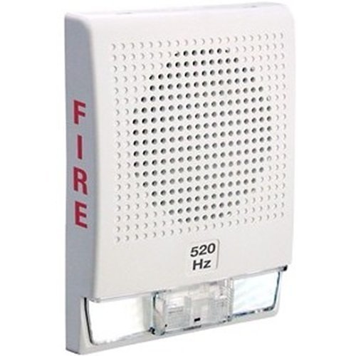 Edwards Signaling Low Frequency 520 Hz Horn Strobe, White, FIRE Markings