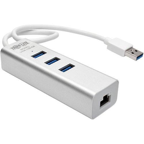 Tripp Lite USB 3.0 SuperSpeed to Gigabit Ethernet NIC Network Adapter w/ 3 Port USB Hub
