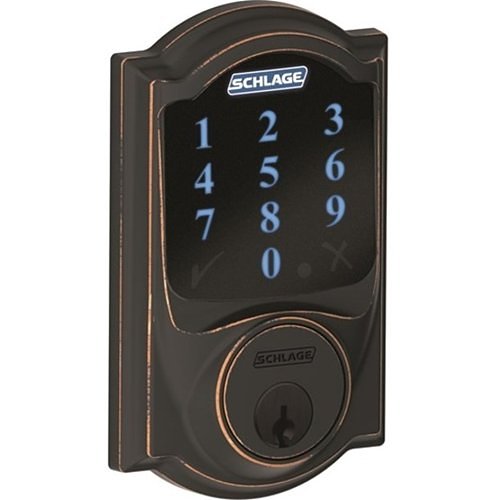Schlage Connect Touchscreen Deadbolt with alarm with Camelot Trim
