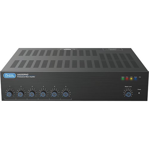 Atlas Sound AA200PHD Amplifier - 200 W RMS - 6 Channel - Black