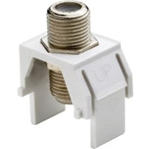Legrand-On-Q NonRecessed Nickel FConnector, White, 10Pack
