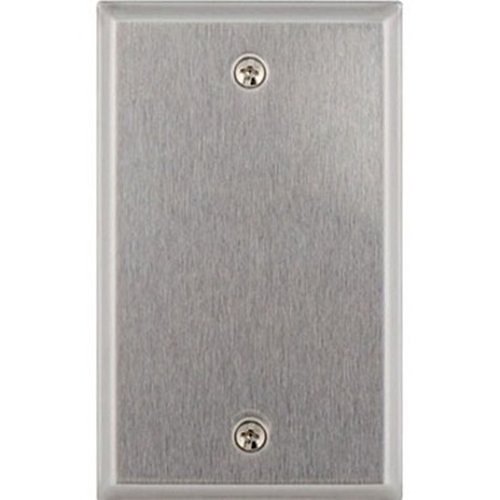 On-Q/Legrand 1-Gang Blank Wall Plate, Stainless Steel