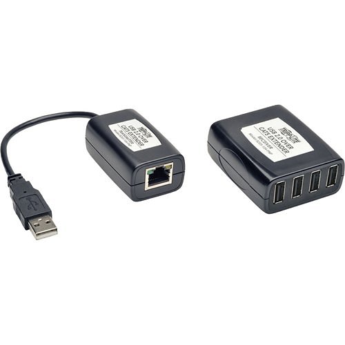 Tripp Lite 4-Port USB 2.0 Over Cat5 Cat6 Video Extender Hub Kit Transmitter & Receiver 164'