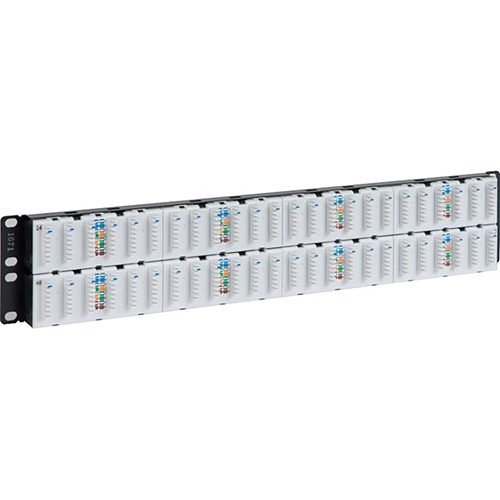 ICC ICMPP0486B AT6A UTP 48-Port Patch Panel in 110 Type, 2U RMS