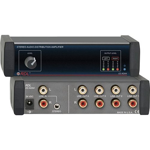 RDL EZ-ADA4 Stereo Audio Distribution Amplifier