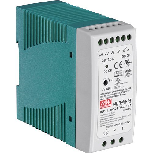 TRENDnet DIN Rail 24V 60W Power Supply for TI-G50, TI-G62, TI-G80, TI-F11SFP