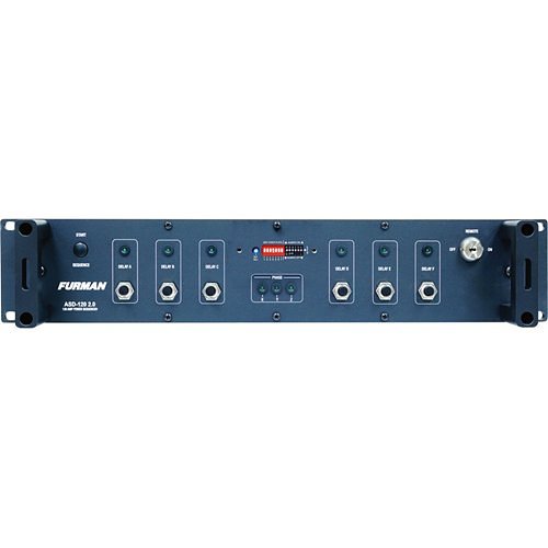 Furman ASD-120 2.0 AC Sequenced Power Distributor, 120A, 120V, 6 Duplex 5-20R NEMA Outlets