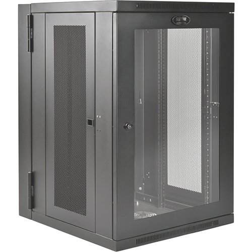 Tripp Lite 18U Wall Mount Rack Enclosure Server Cabinet Deep Acrylic Window