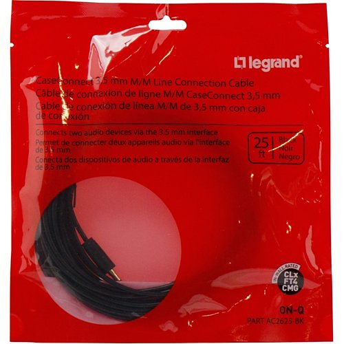 Legrand-On-Q Stereo 3.5mm M/M Audio Cable (25 ft)