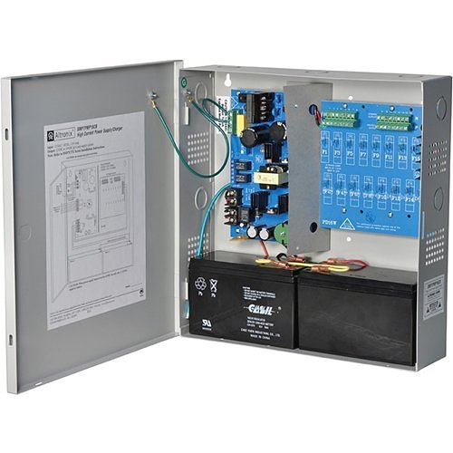Altronix 16 PTC Outputs Supervised Power Supply/Charger. 12/24VDC @ 6A. Grey Encl.