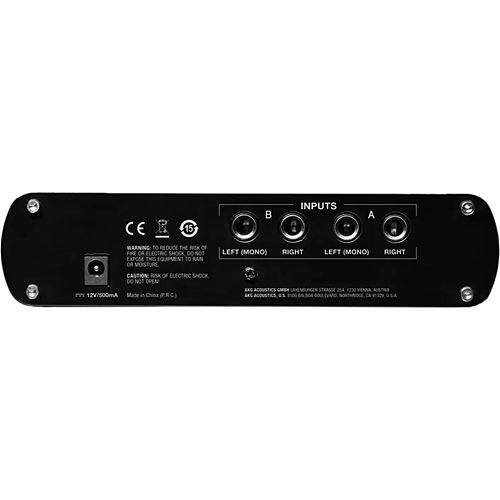 AKG HP4E 4-Channel Headphone Amplifier with 4 Independent High-power Stereo Amplifiers, 2 Stereo Inputs, 1/4" and 1/8" Stereo Outputs per Channel