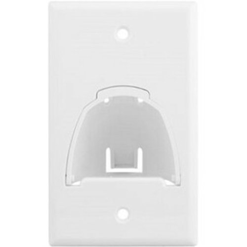Legrand-On-Q Single Gang Hinged Bullnose Wall Plate, White