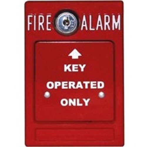 Kidde RMS-1T-KO Key-Operated Fire Alarm Station, 125VAC 10A op Voltage, Single-Pole, Normally Open, Terminal Connectors, Temperproof Actuation