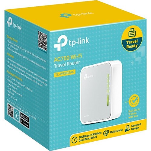 TP-Link TL-WR902AC AC750 Wireless Travel Router, Dual Bands