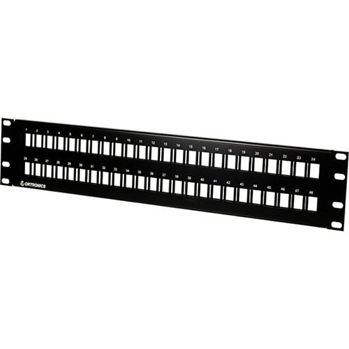 Ortronics TechChoice Flush Mount Flat Patch Panel Kit 48 Port Unloaded