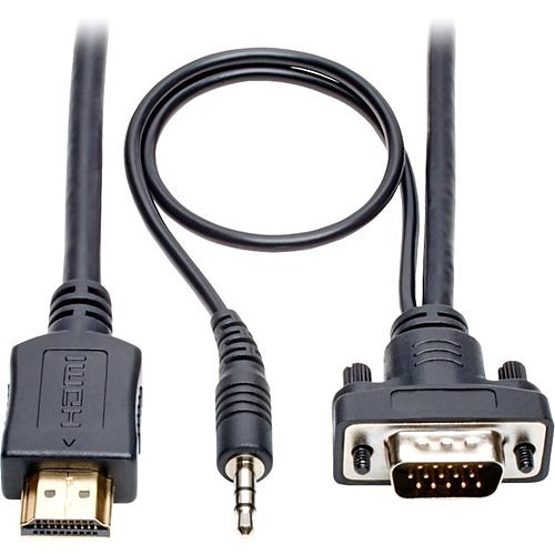 Tripp Lite HDMI to VGA Adapter Converter Cable Active + 3.5mm M/M 1080p 3ft 3'