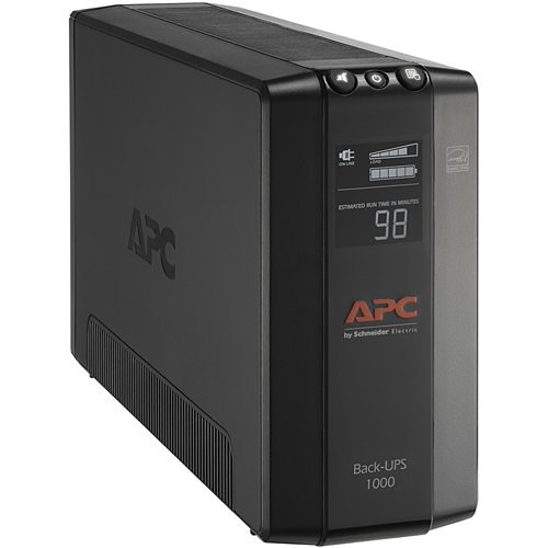 APC BX1000M Back UPS 1000, 1000VA, 120V, Compact Tower, AVR, LCD, Eight NEMA Outlets (4 Surge)