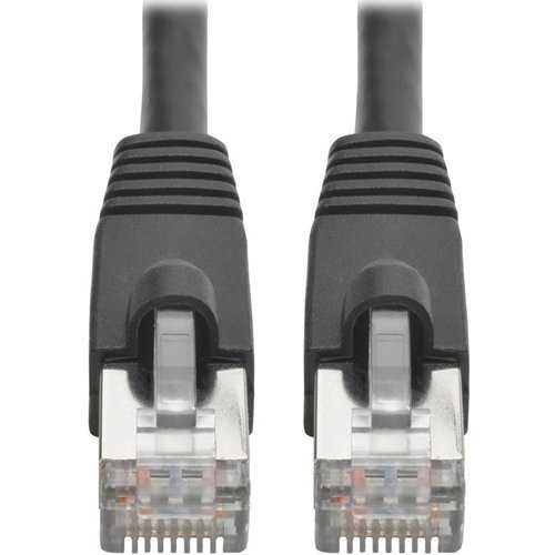 Tripp Lite Cat6a Snagless Shielded STP Patch Cable 10G, PoE, Black M/M 5ft