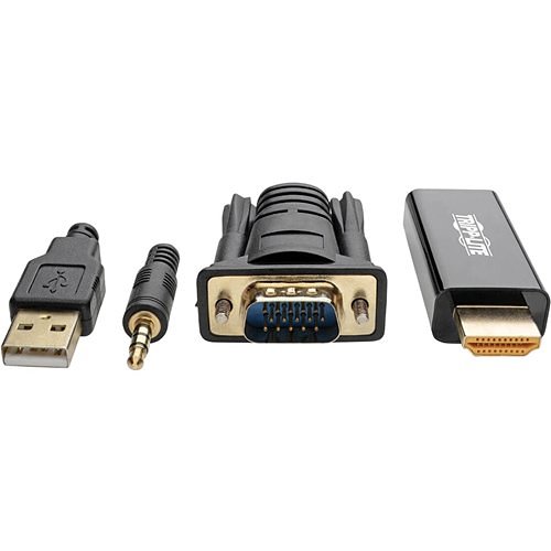 Tripp Lite VGA to HDMI Adapter Converter Cable w Audio & USB Power 1080p 6' 6in