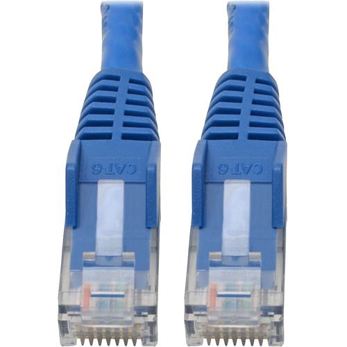 Tripp Lite Cat6 GbE Gigabit Ethernet Snagless Molded Patch Cable UTP Blue RJ45 M/M 6in 6"