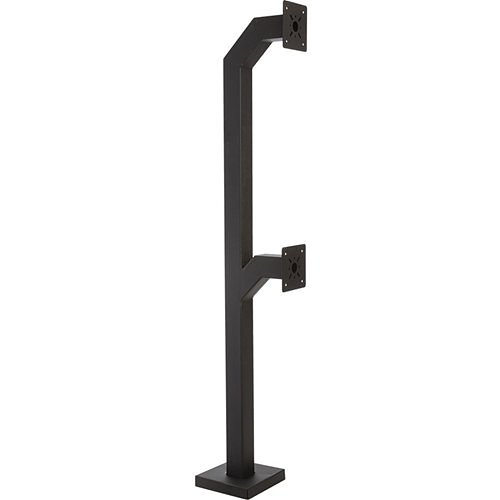 PEDESTAL PRO 84-DSP-4-12-12 Mounting Pedestal for Camera, Card Reader, Intercom, Keypad, Biometric Reader, Telephone Entry System, Housing, Push Button, Access Control System - Black Wrinkle