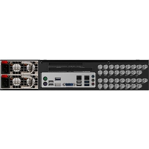 Exacq IP08-28T-2ZL-2 exacqVision Z-Series 128-Channel IP Video Recorder (linux Option), Eight IP Camera Licenses (128 Max), 2U, 24TB Usable RAID Storage