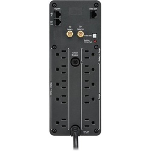 APC BR1000MS Pro 1000S Back-UPS, 1000VA, SineWave, 10 Outlets, 2 USB Charging Ports, AVR, LCD interface