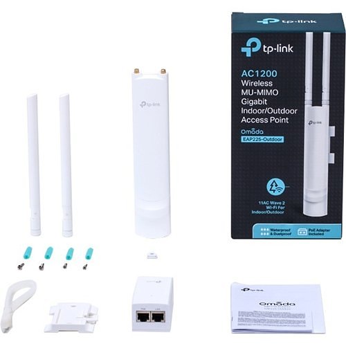 TP-Link EAP225-Outdoor AC1200 Wireless Indoor/Outdoor Dual-Band Wireless Access Point, 1 Gigabit