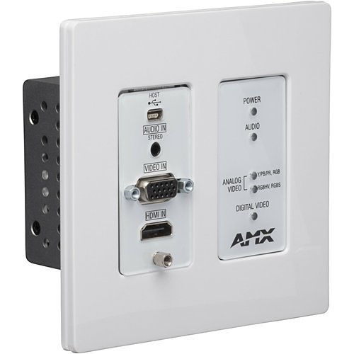 AMX NMX-ENC-N2315-WP N2300 Series 4K UHD Video Over IP Decor Style Wallplate Encoder with KVM, PoE, White