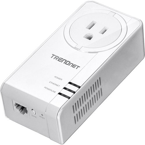 TRENDnet Powerline 1300 AV2 Adapter with Built-in Outlet